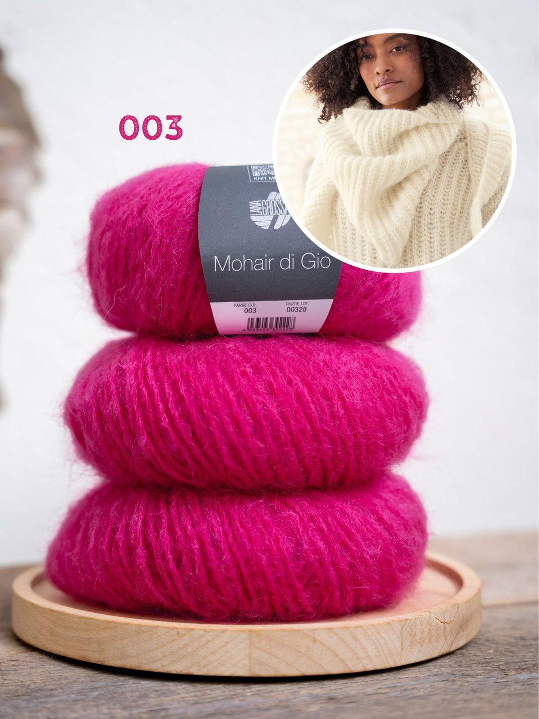 Strickpaket Mohair Di Gio Pullover im Patentmuster