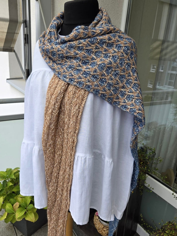Strickpaket Lizas Solo Lino Scarf - Bottoni