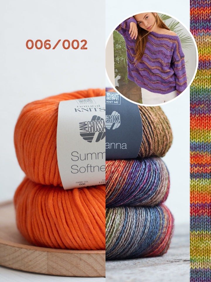 Strickpaket Gianna Summer Softness Pullover mit Wellenmuster
