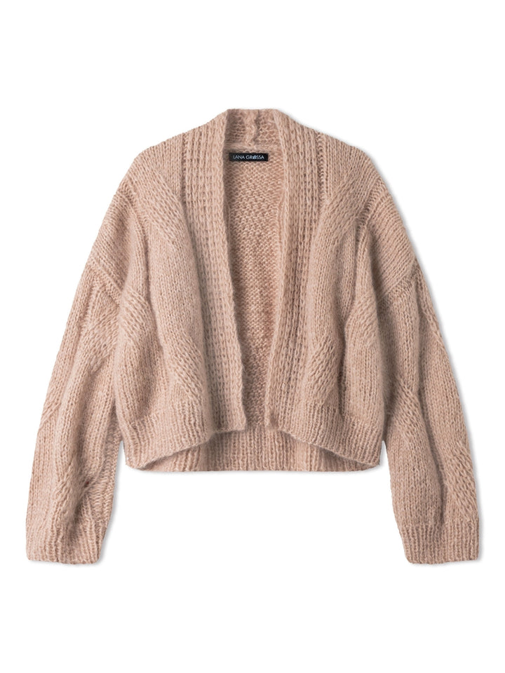 Strickpaket Mohair Di Gio Jacke mit großen Zöpfen