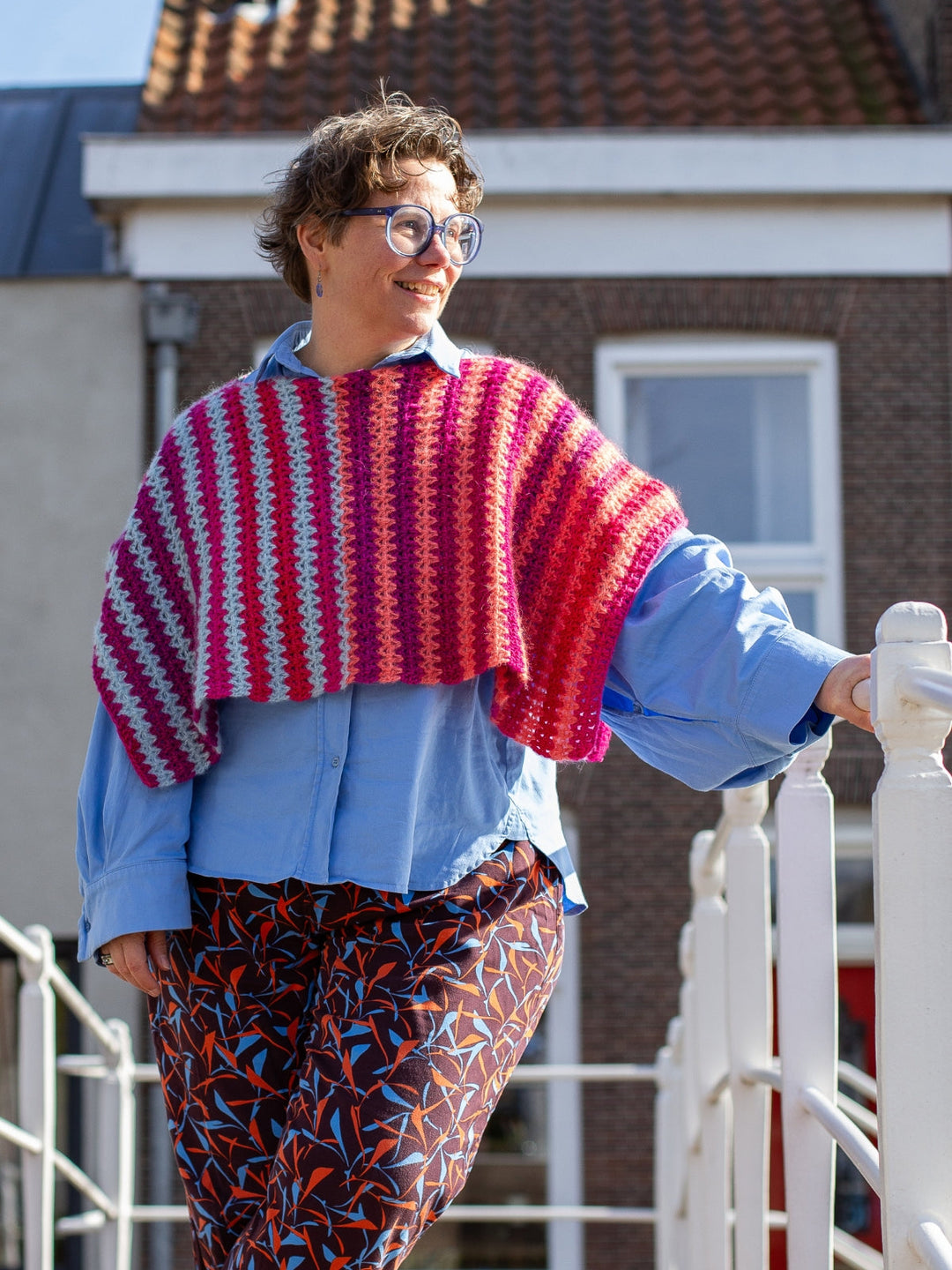 Häkelpaket Poncho Color Waves