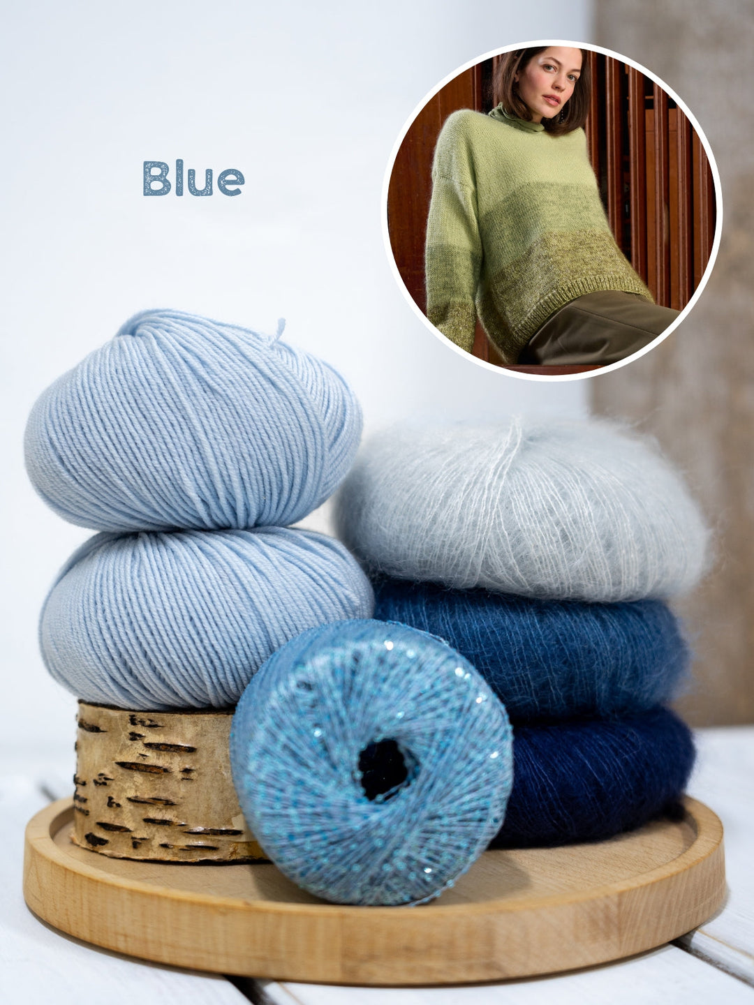 Strickpaket Cool Wool Silkhair Glamour Streifenpullover