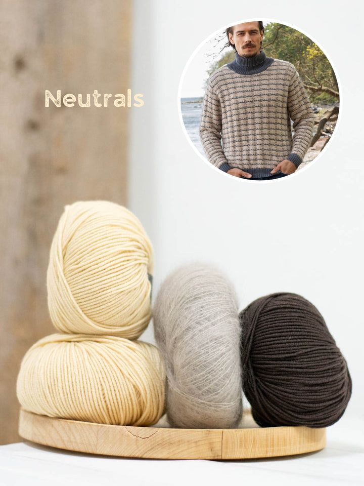 Strickpaket Cool Wool Silkhair Pullover für Herren