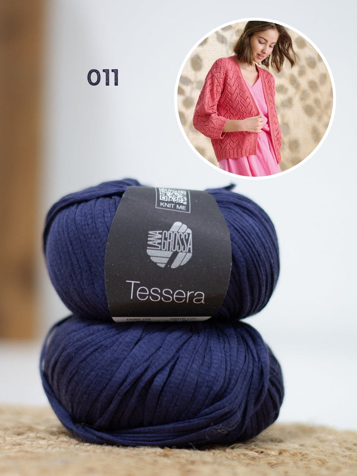 Strickpaket Tessera Jacke im Lochmuster