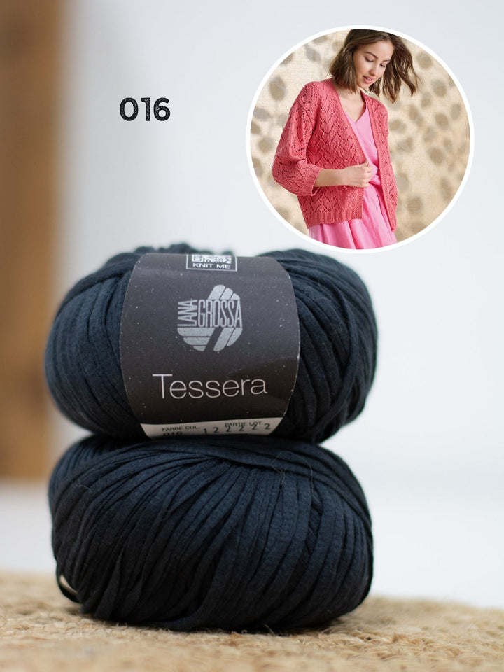 Strickpaket Tessera Jacke im Lochmuster