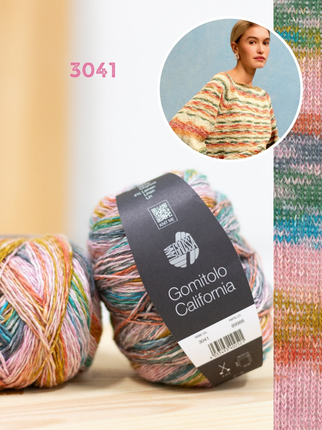 Strickpaket Gomitolo California Raglanpullover - Top-down