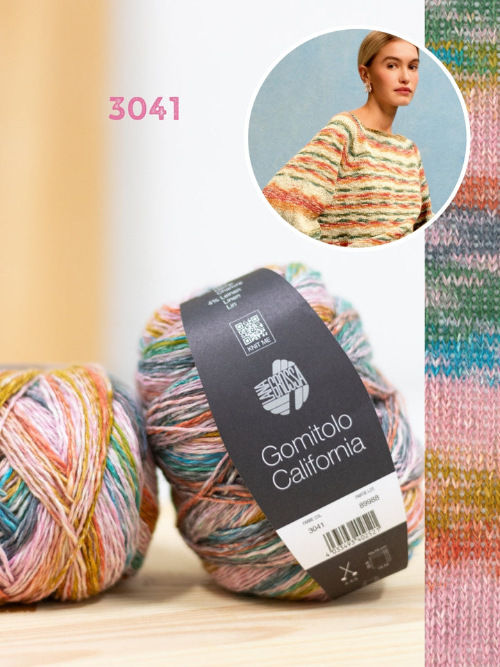 Strickpaket Gomitolo California Raglanpullover - Top-down