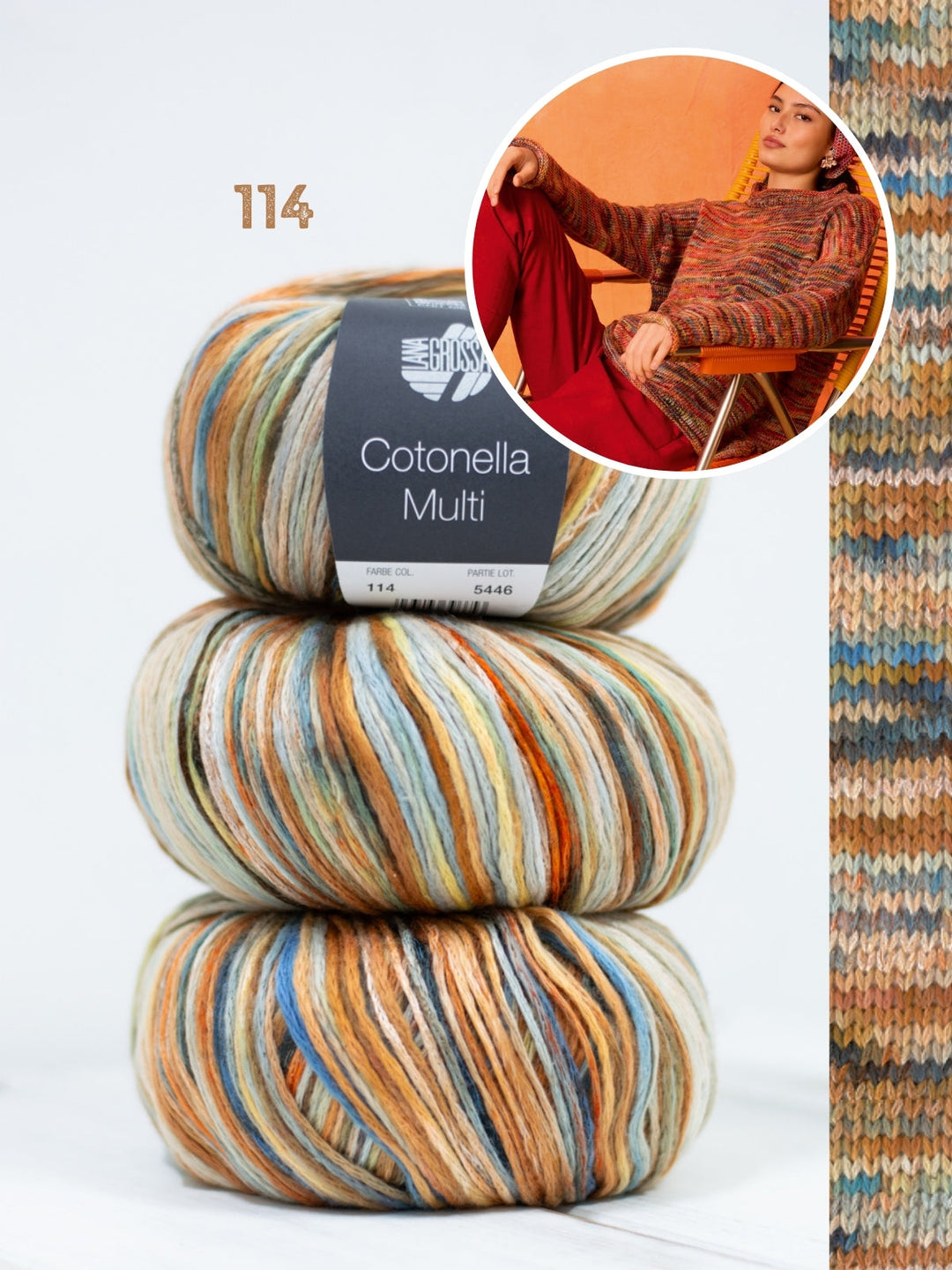Strickpaket Cotonella Multi Pullover