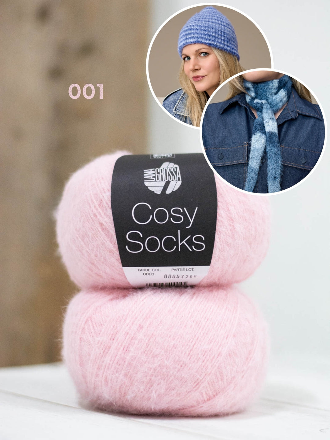 Strickpaket Cosy Socks Set (Minischal + Mütze)