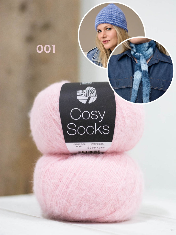 Strickpaket Cosy Socks Set (Minischal + Mütze)