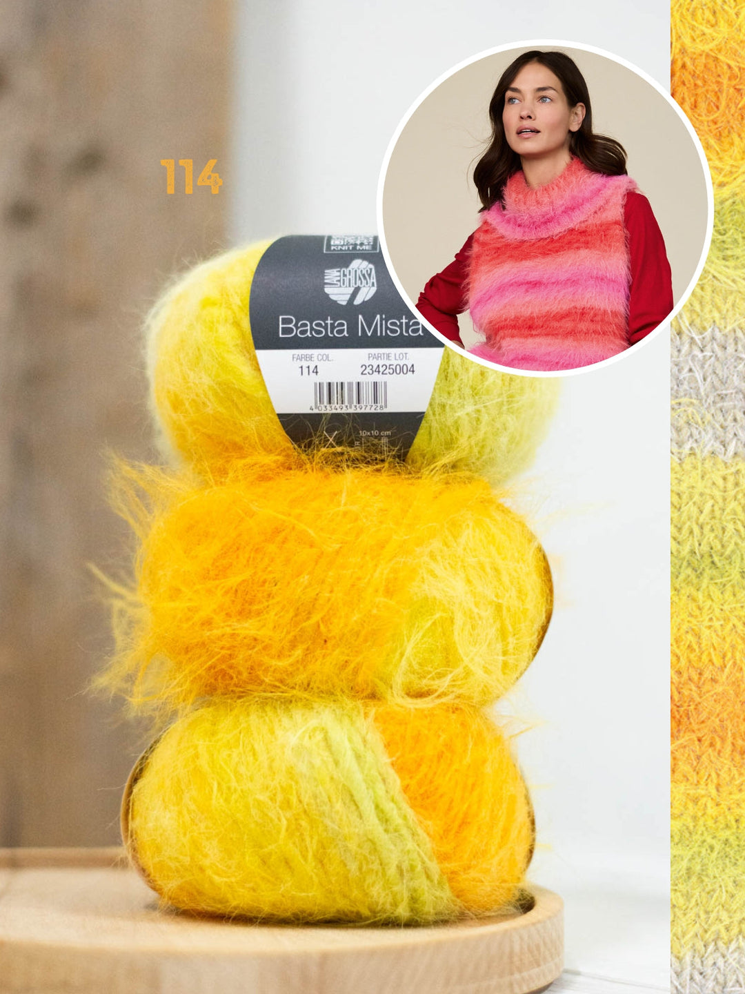 Strickpaket Basta Mista Pullunder mit Rollkragen