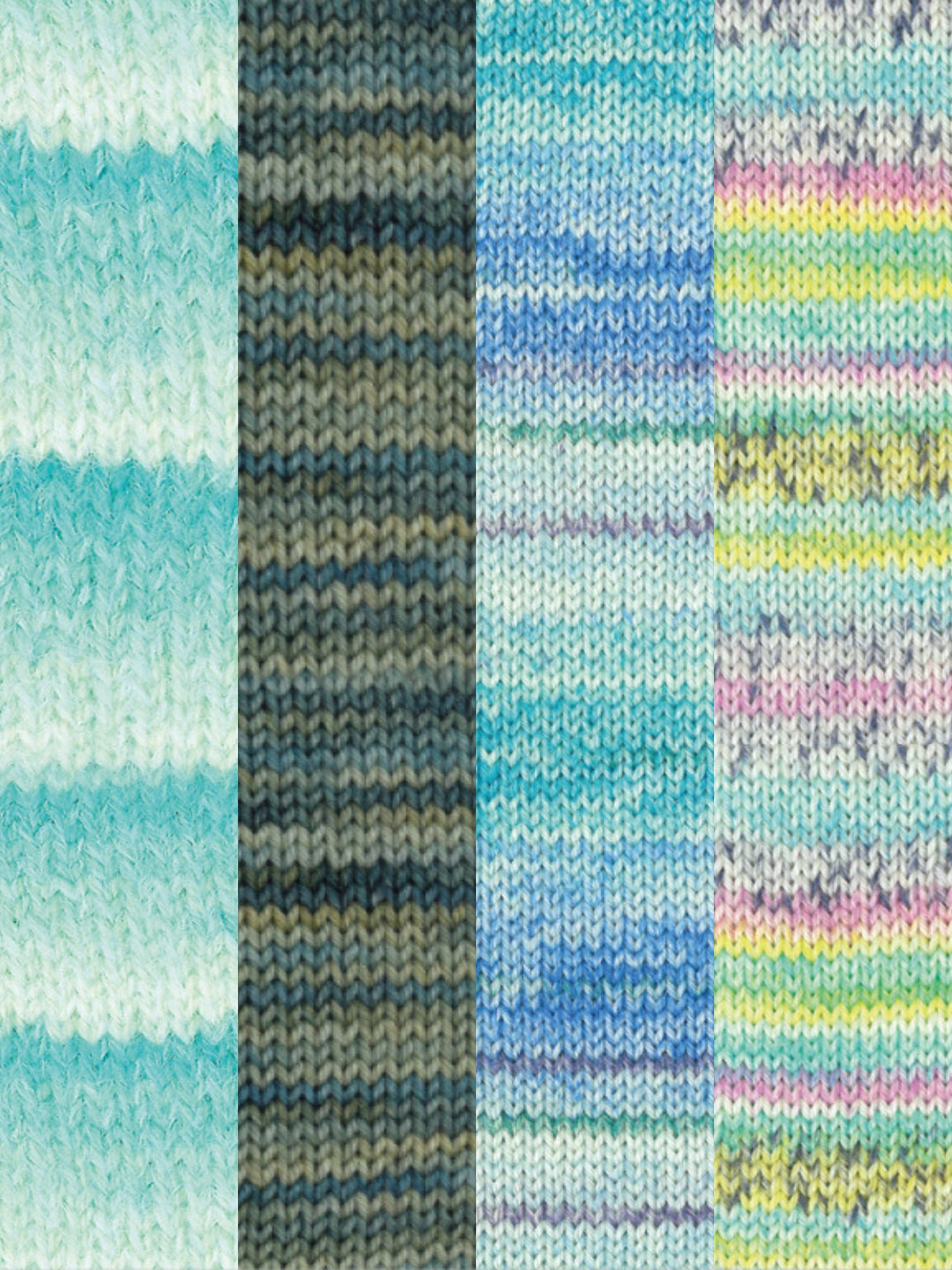 Sockenwoll-Probierpaket Streifensocken