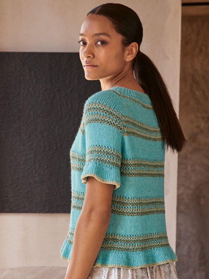 Strickpaket Tencellino Filo Paillettes Ecopuno Shirt Top Down