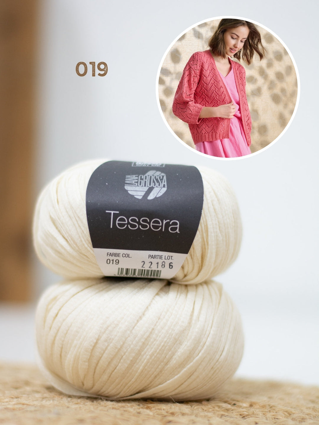 Strickpaket Tessera Jacke im Lochmuster