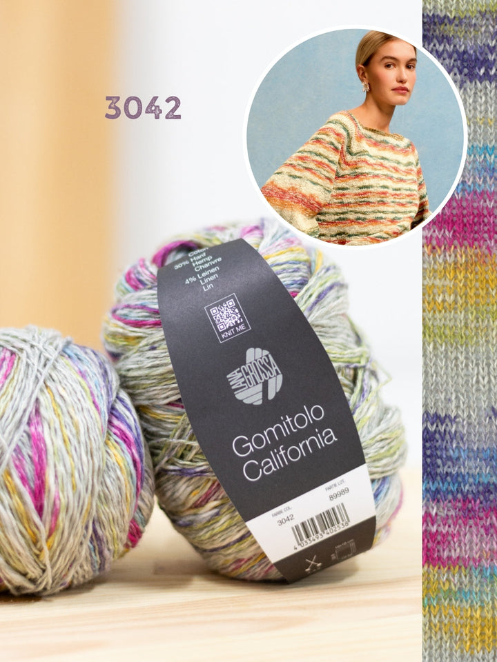 Strickpaket Gomitolo California Raglanpullover - Top-down