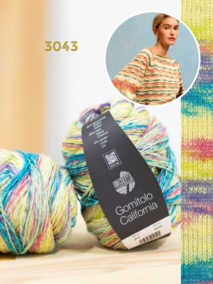 Strickpaket Gomitolo California Raglanpullover - Top-down