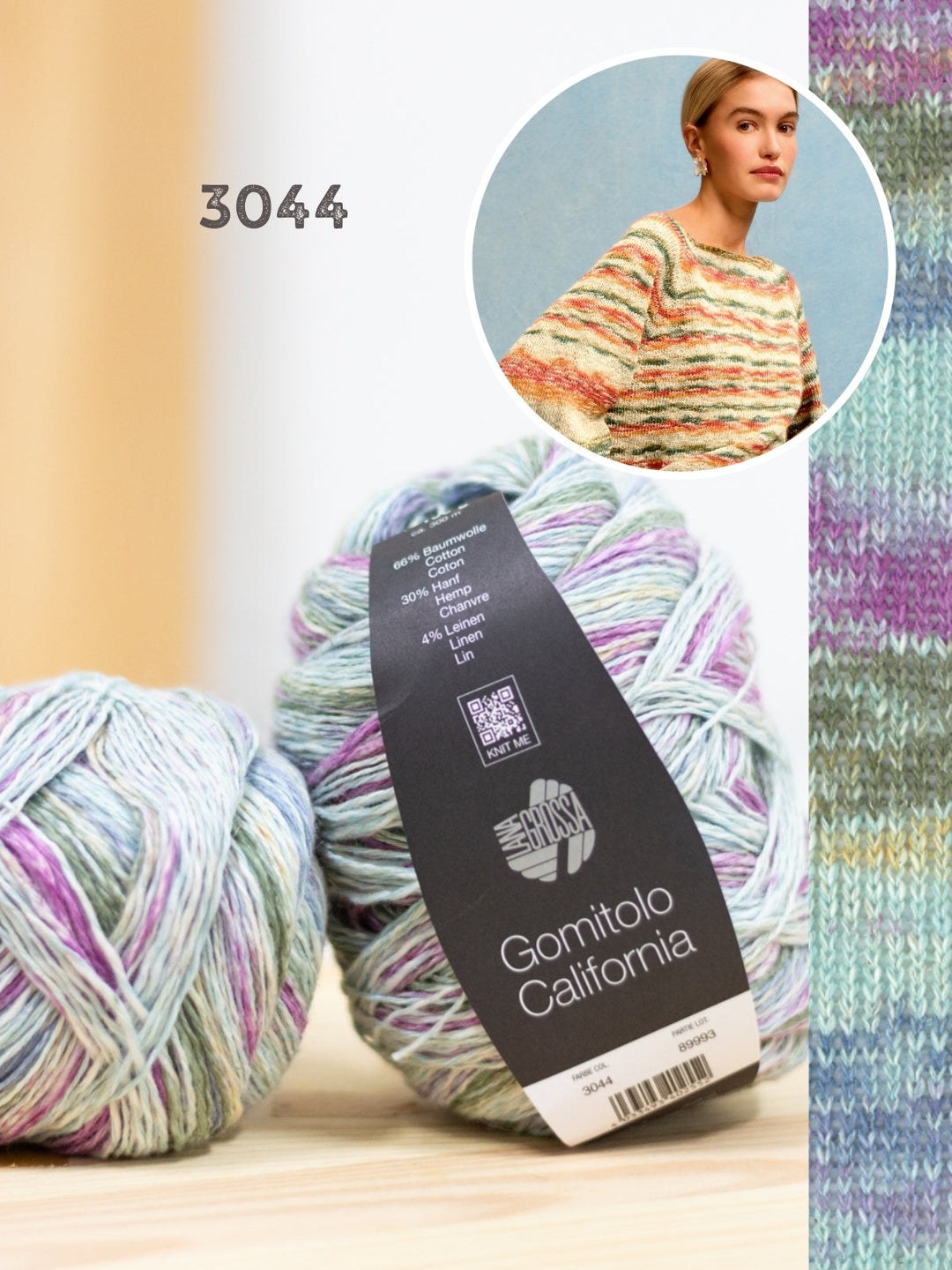 Strickpaket Gomitolo California Raglanpullover - Top-down