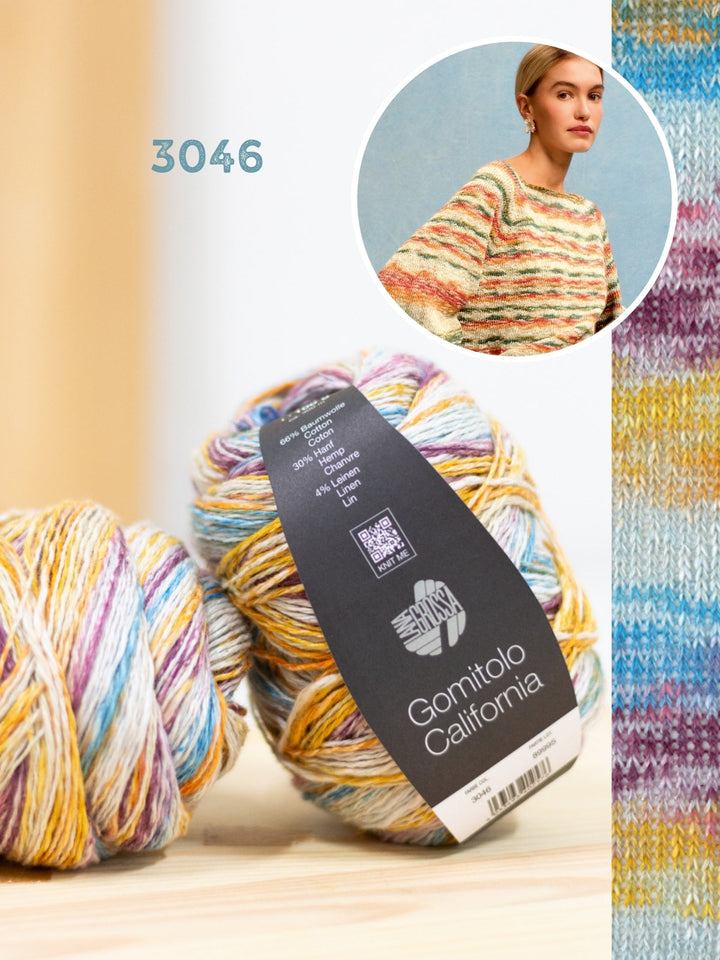 Strickpaket Gomitolo California Raglanpullover - Top-down