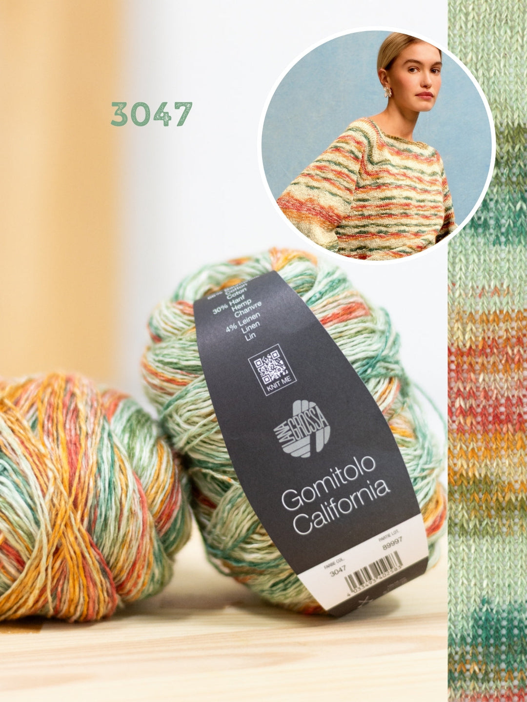 Strickpaket Gomitolo California Raglanpullover - Top-down