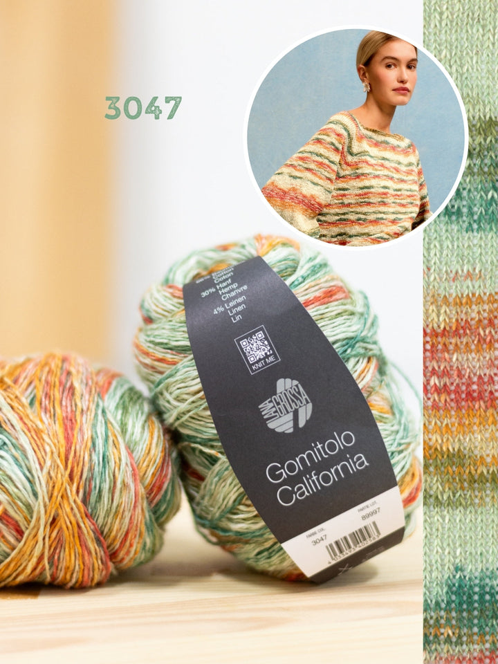 Strickpaket Gomitolo California Raglanpullover - Top-down