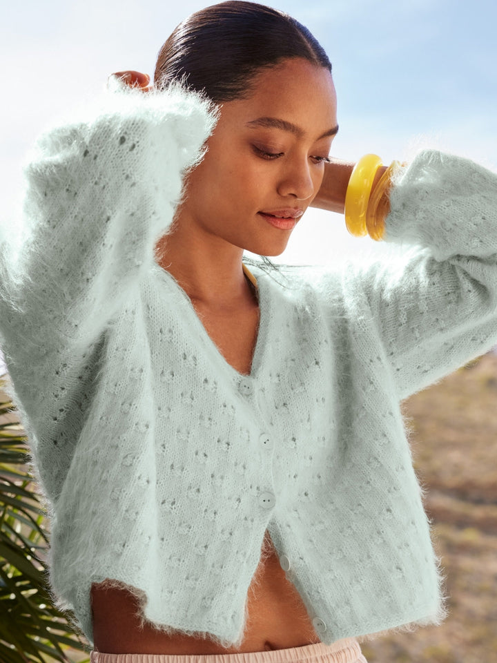 Strickpaket Finito Jacke im Ajourmuster