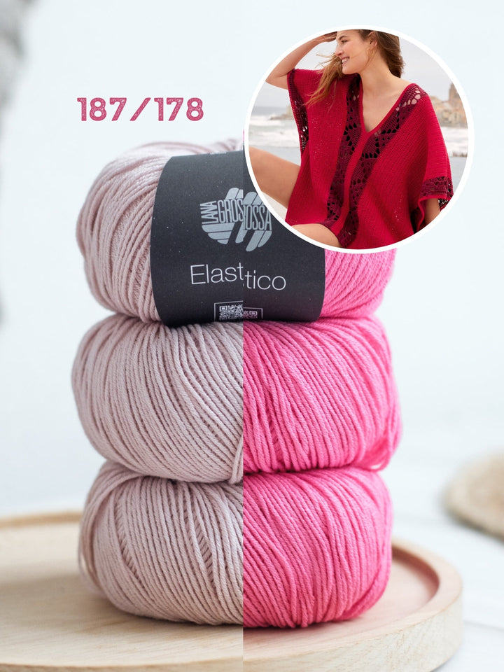 Häkelpaket Elastico Tunika mit Lochmusterbordüren