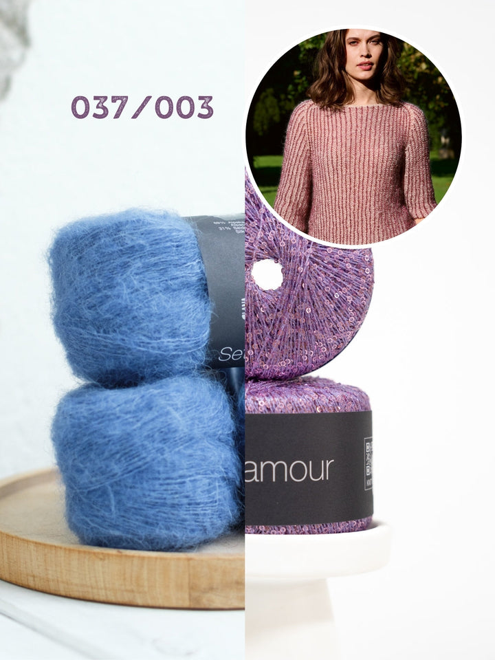 Strickpaket Setasuri Glamour Brioche-Pullover