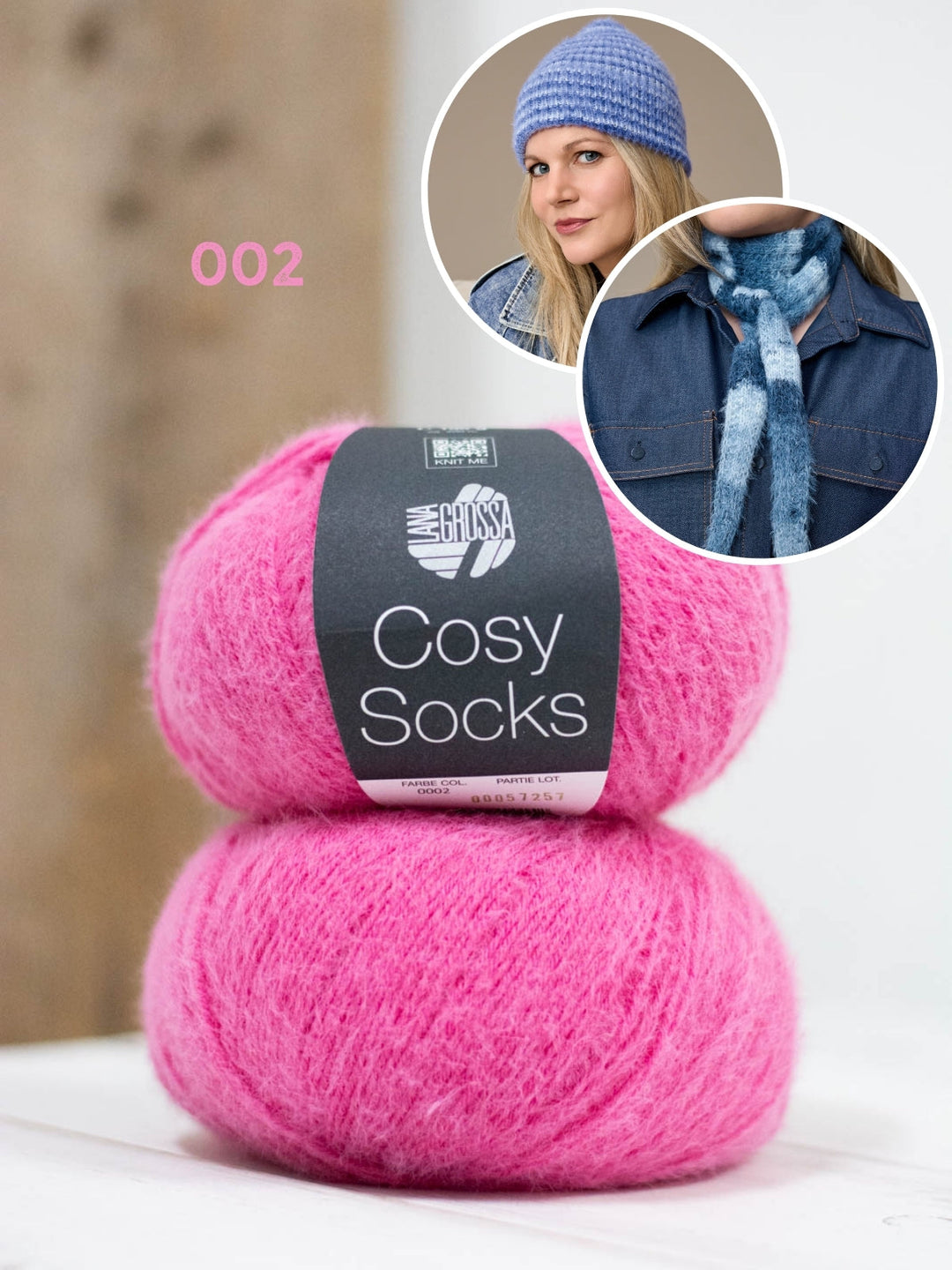 Strickpaket Cosy Socks Set (Minischal + Mütze)