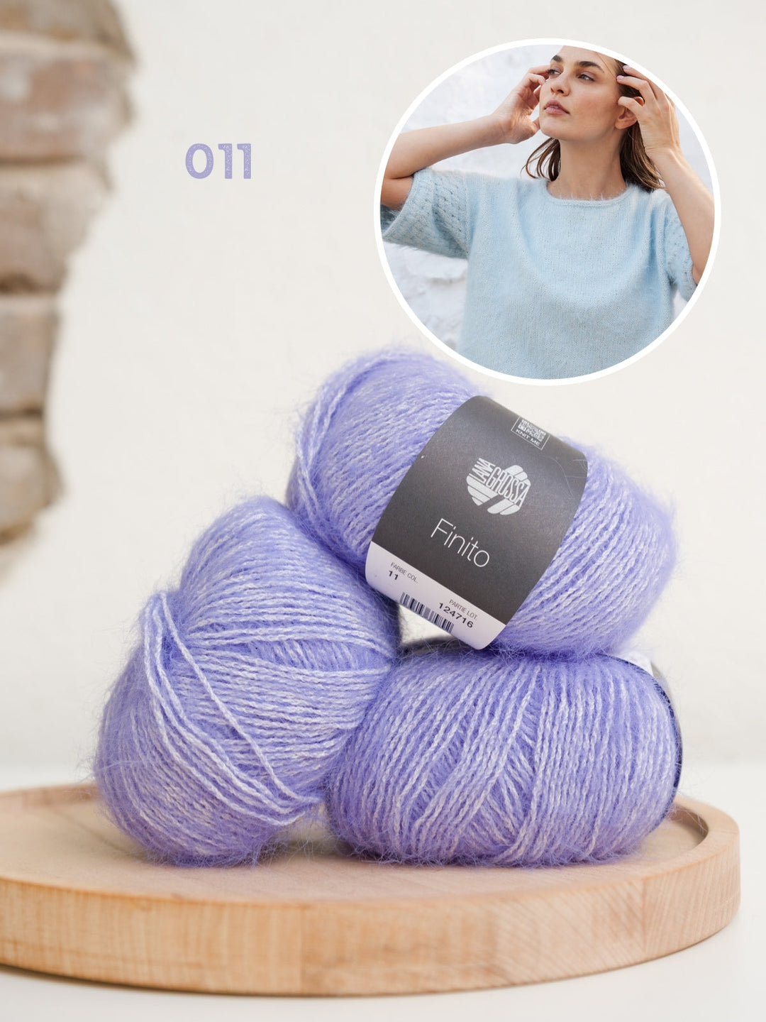 Strickpaket Finito Shirt mit Webmuster