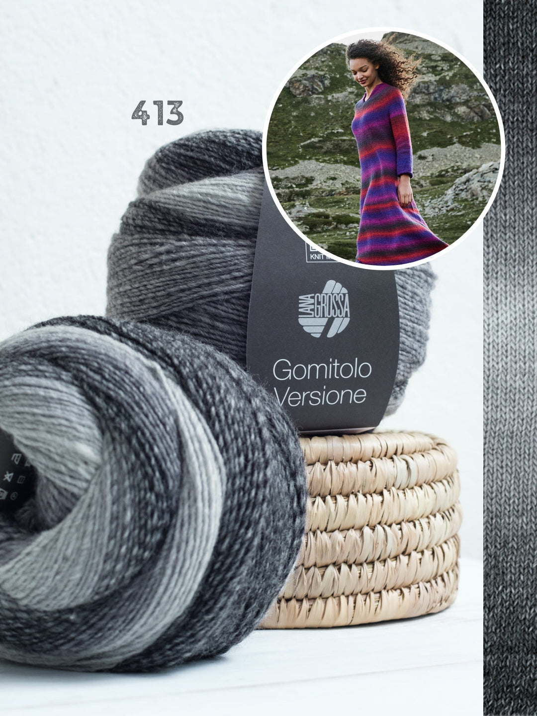Strickpaket Gomitolo Versione Top-down Kleid