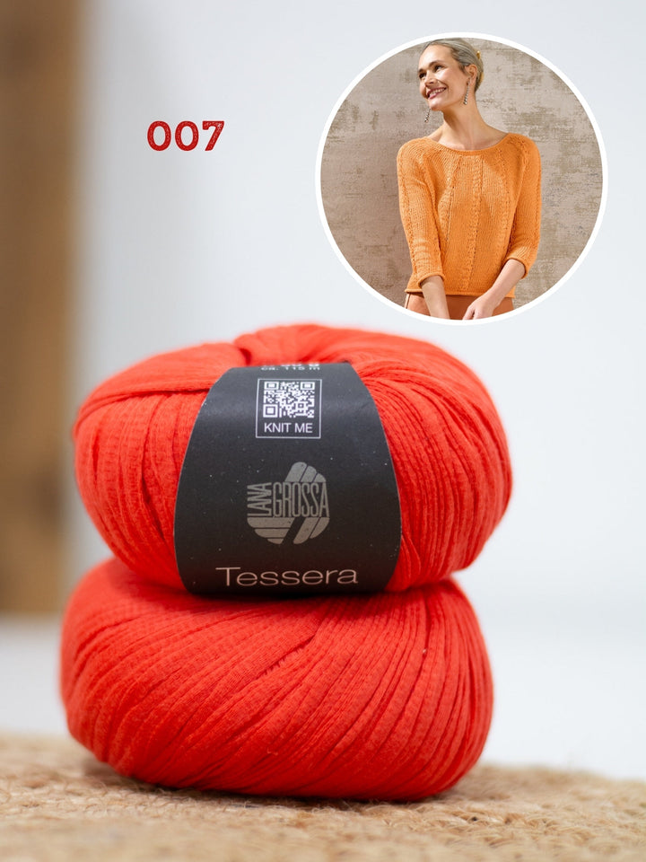 Strickpaket Tessera Pullover - Top-down