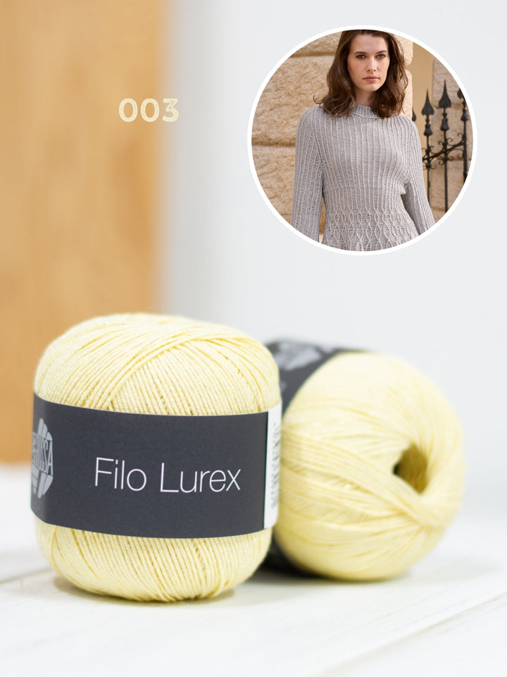 Strickpaket Filo Lurex Taillierter Pullover