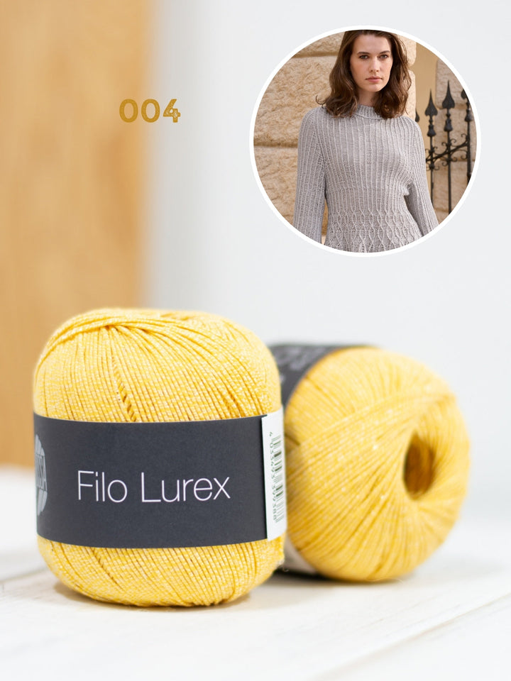Strickpaket Filo Lurex Taillierter Pullover