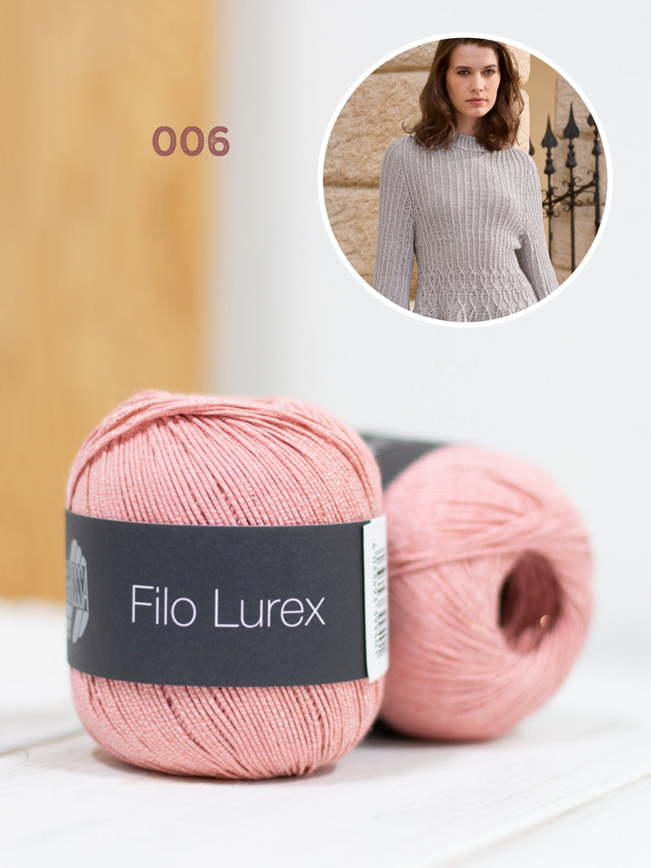Strickpaket Filo Lurex Taillierter Pullover