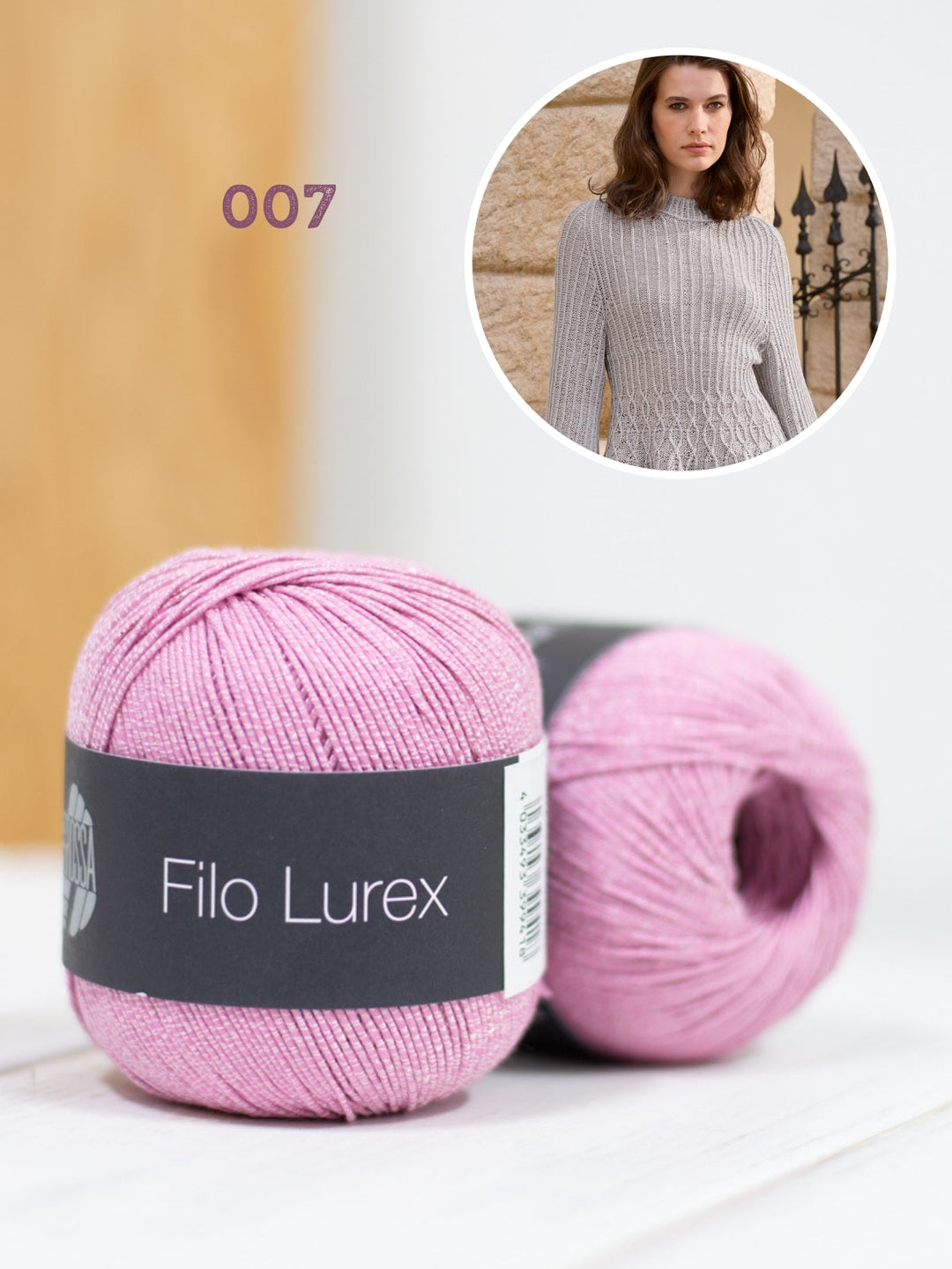 Strickpaket Filo Lurex Taillierter Pullover