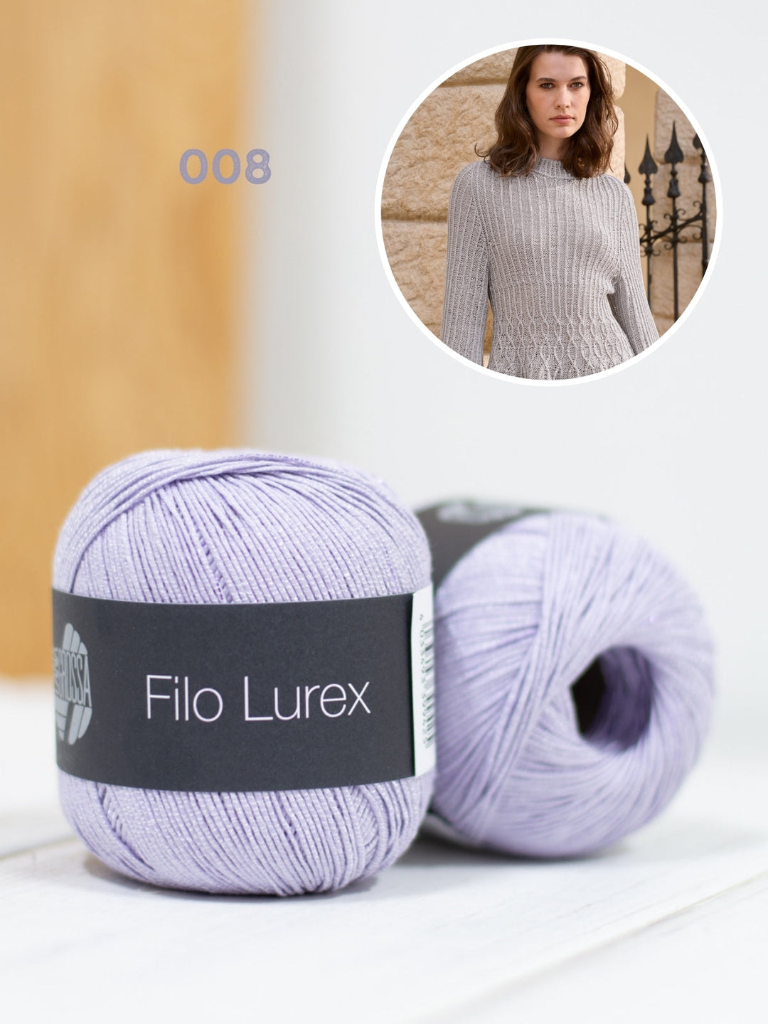 Strickpaket Filo Lurex Taillierter Pullover