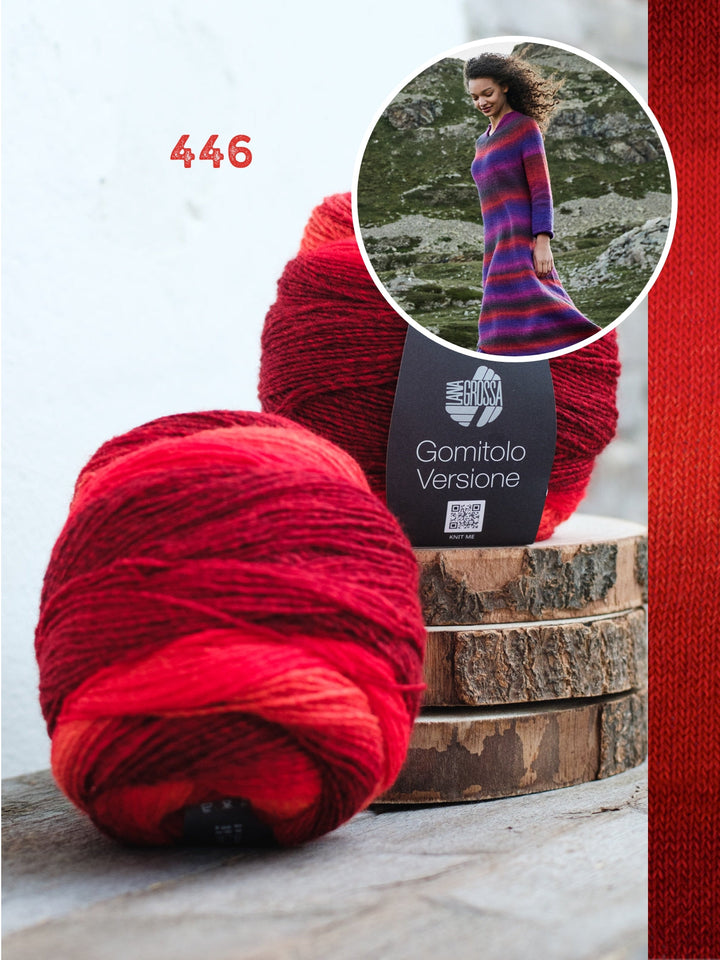 Strickpaket Gomitolo Versione Top-down Kleid