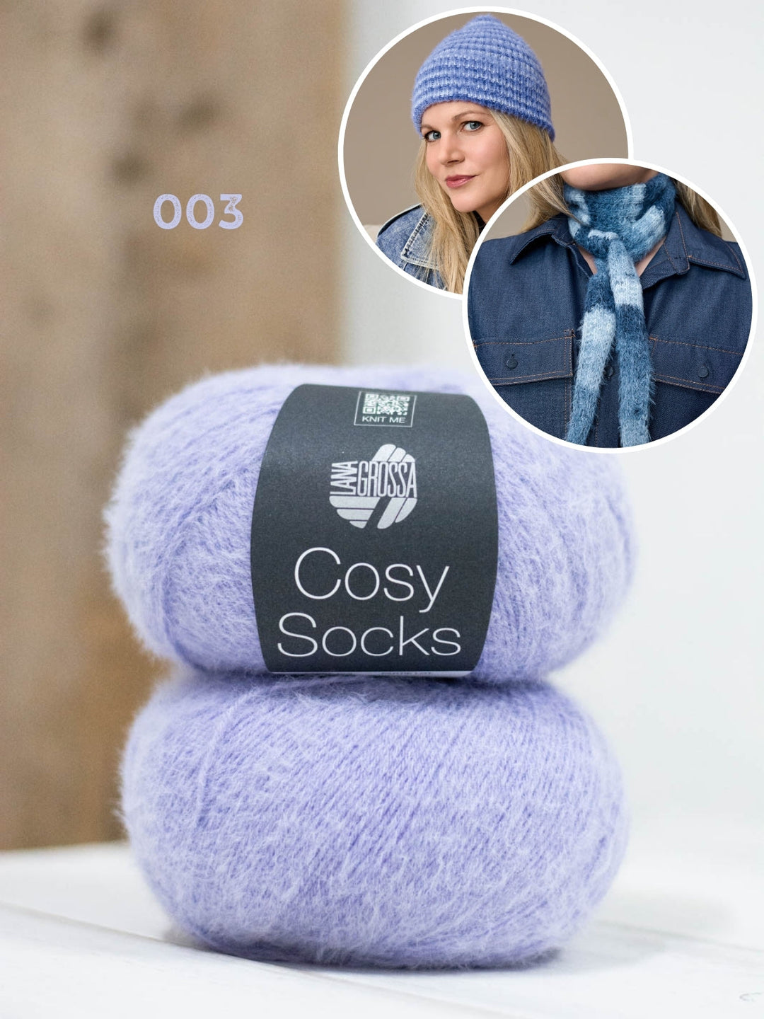 Strickpaket Cosy Socks Set (Minischal + Mütze)