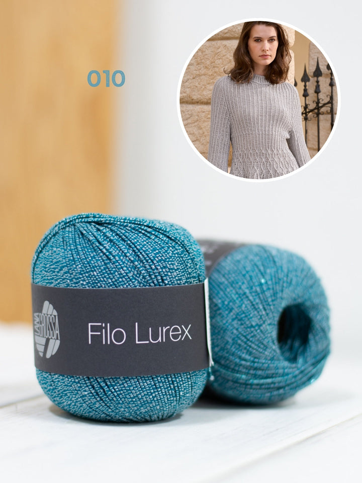 Strickpaket Filo Lurex Taillierter Pullover
