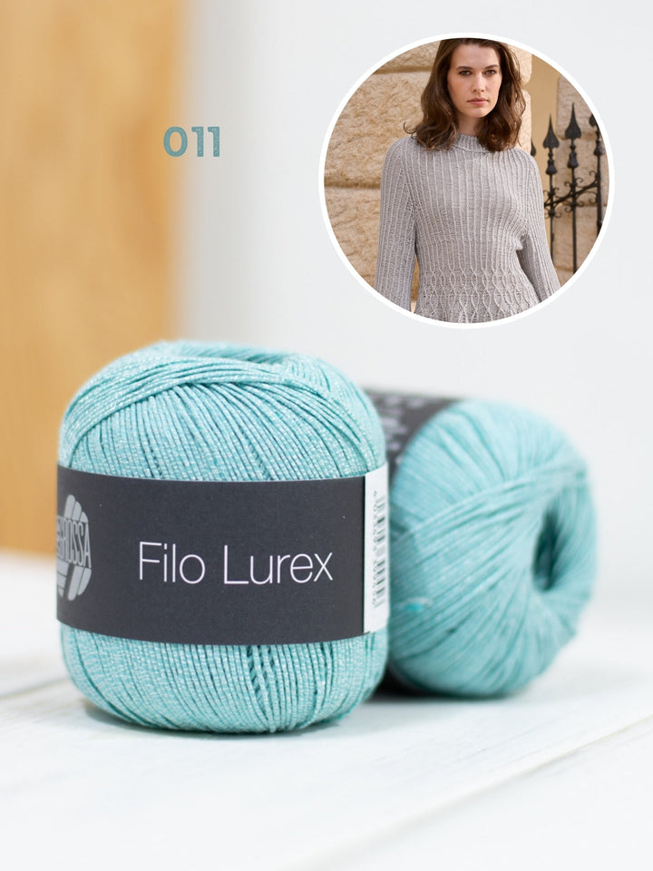 Strickpaket Filo Lurex Taillierter Pullover