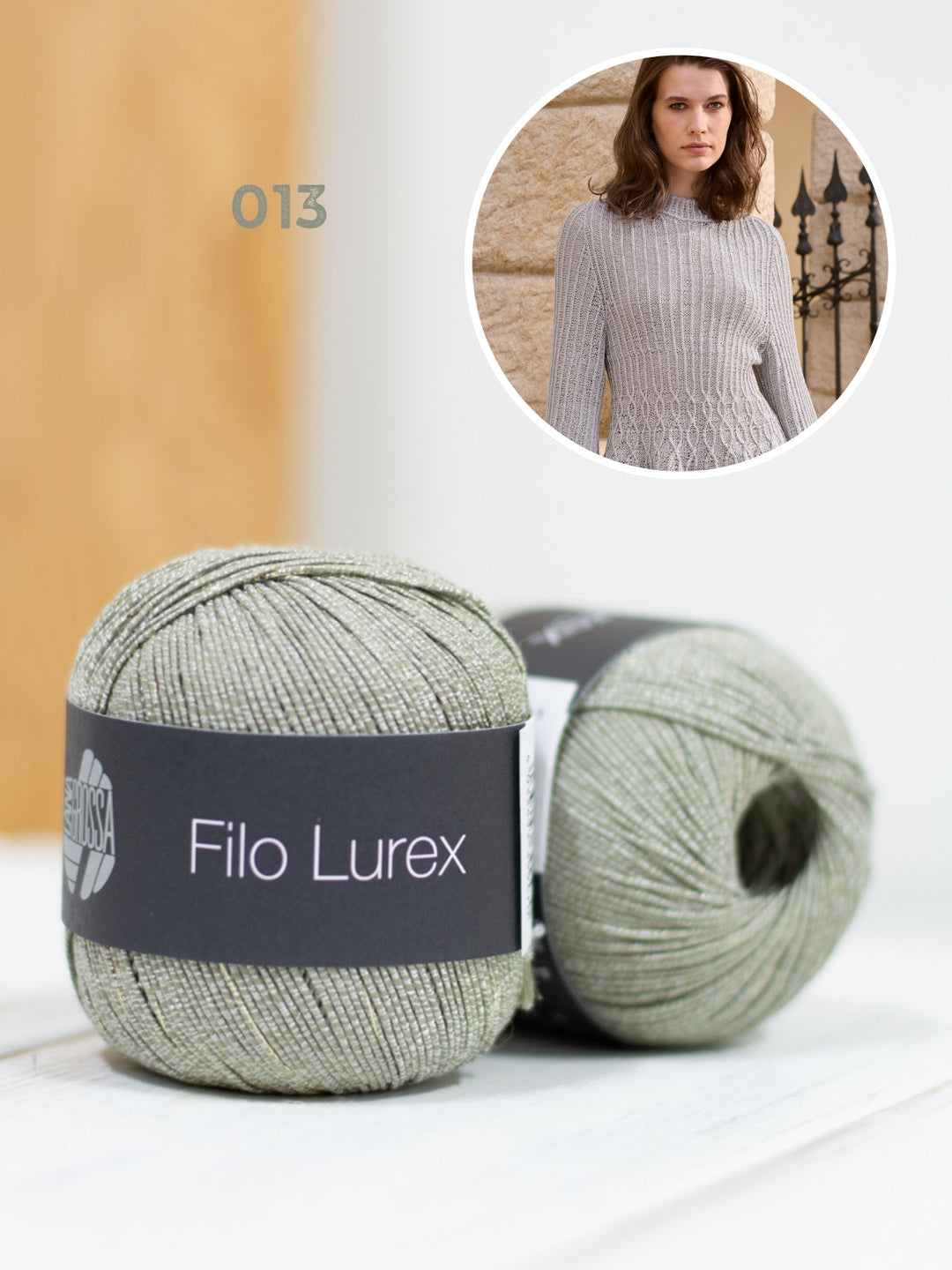Strickpaket Filo Lurex Taillierter Pullover
