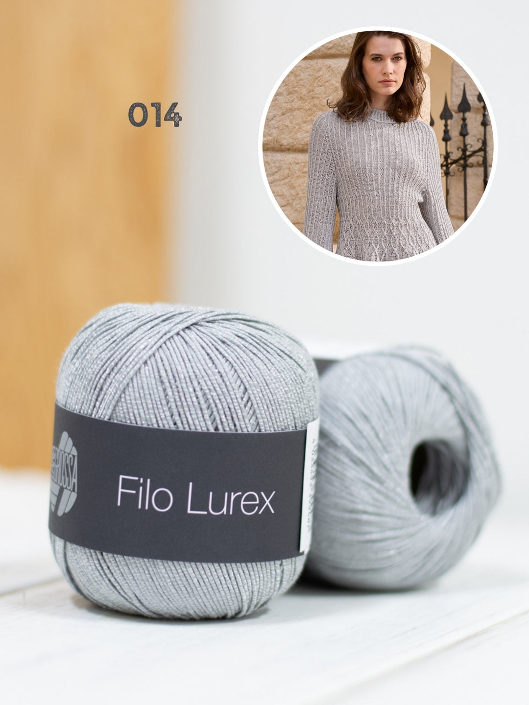Strickpaket Filo Lurex Taillierter Pullover