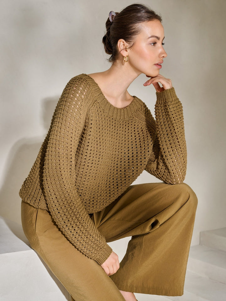 Strickpaket Tessera Pullover im Ajourmuster