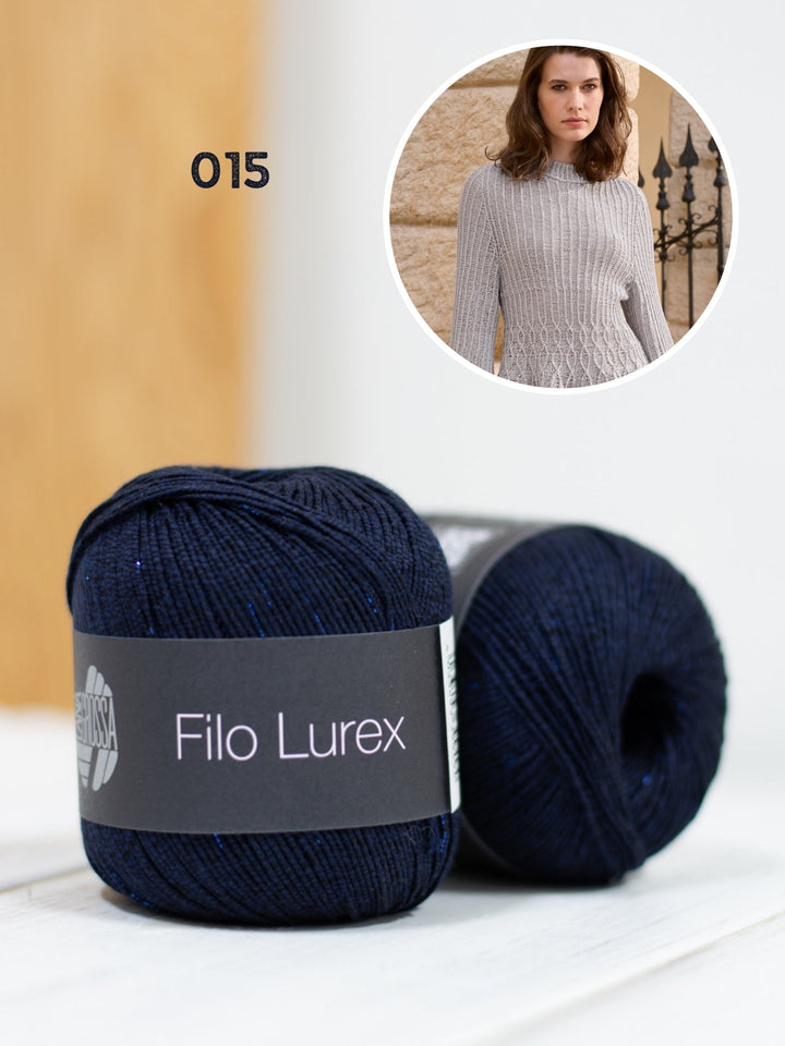 Strickpaket Filo Lurex Taillierter Pullover