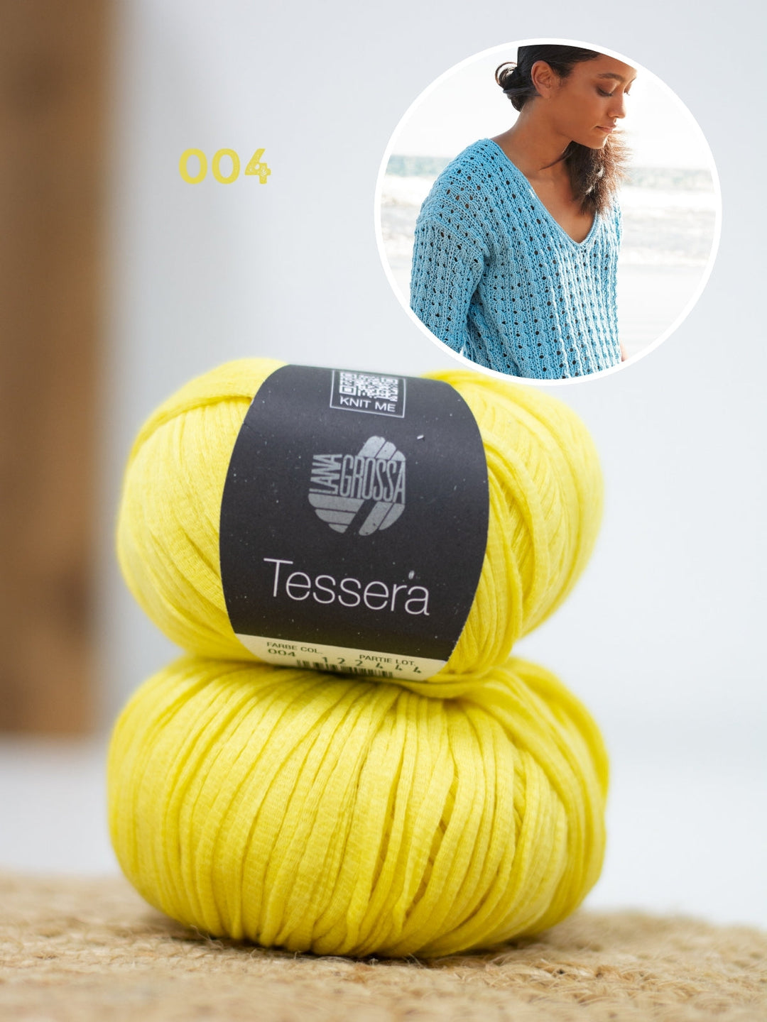 Strickpaket Tessera Shirt im Ajourmuster