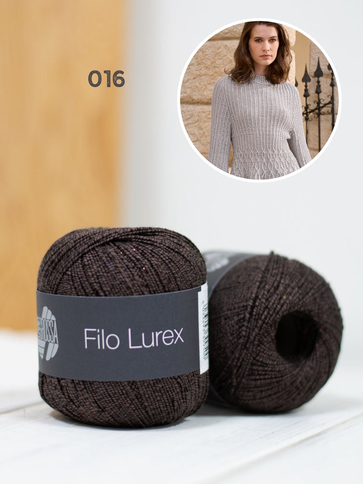 Strickpaket Filo Lurex Taillierter Pullover