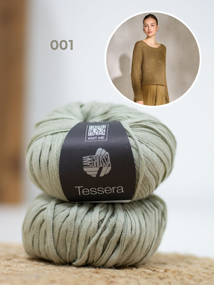Strickpaket Tessera Pullover im Ajourmuster