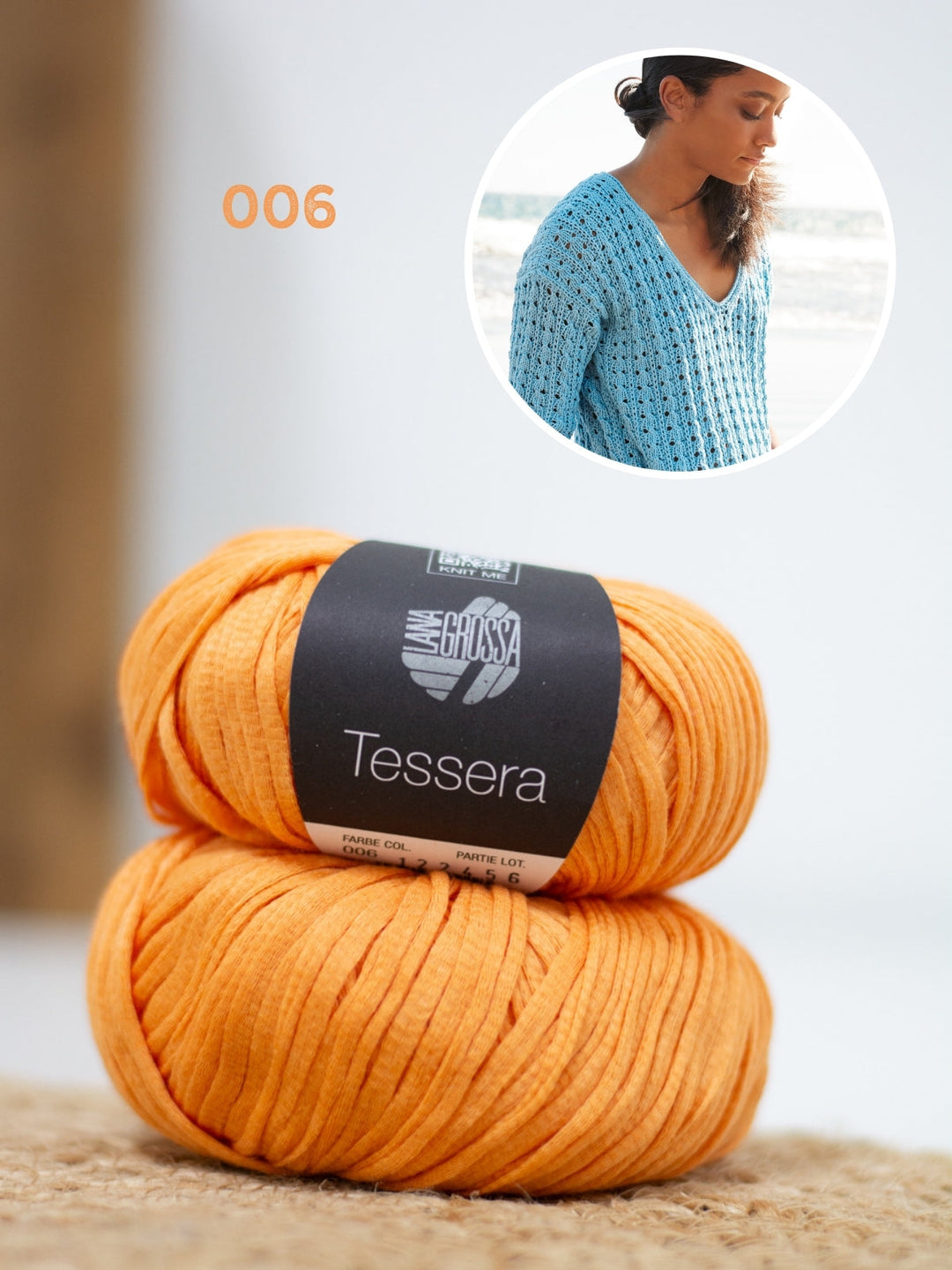Strickpaket Tessera Shirt im Ajourmuster