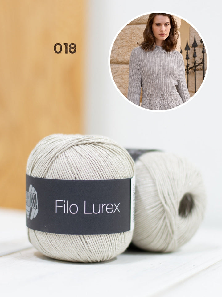 Strickpaket Filo Lurex Taillierter Pullover