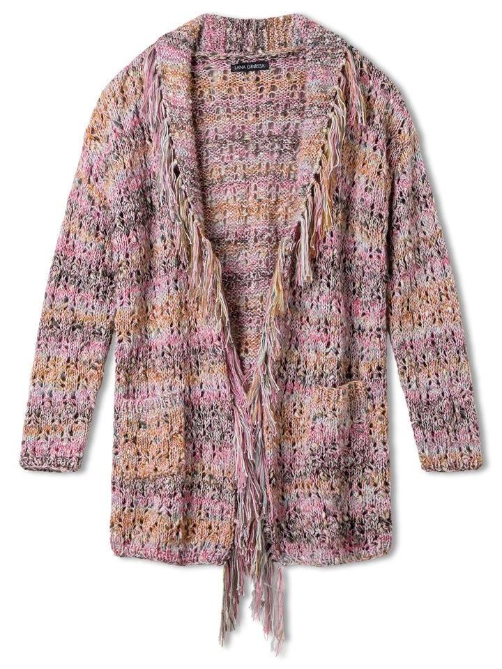 Strickpaket Popcorn Cottonhair Filo Paillettes Jacke